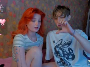Squirrel_bunny, GOAL: Blow job [40 tokens remaining] Welcome to my room! #blowjob #cum #lovense #deepthroat #young #couple #feet #redhead #new #tattoo, webcam photo